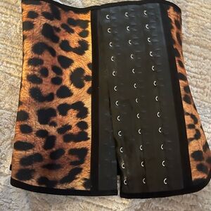 Leopard Print Waist Trainer Corset LMT ED XS